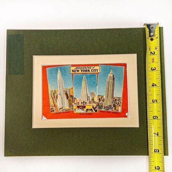 MCM Monarchs of New York City Vintage Postcard Double Matted - Picture 6 of 7